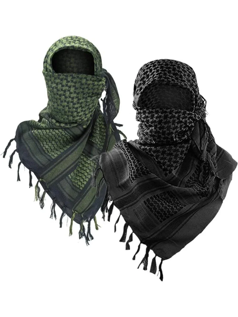 Tactical Desert Scarf - 100% Cotton Shemagh Keffiyeh Wrap for Men & Women